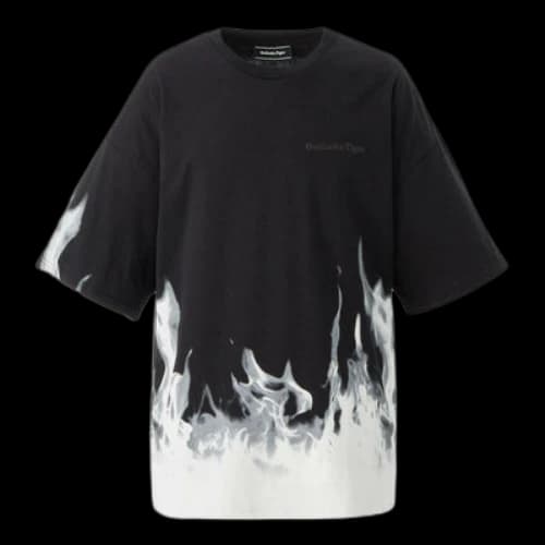 Onitsuka Tiger Flame Graphic T-Shirt 'Black Off White'