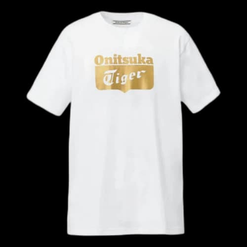 Onitsuka Tiger Logo T-Shirt 'White Gold'