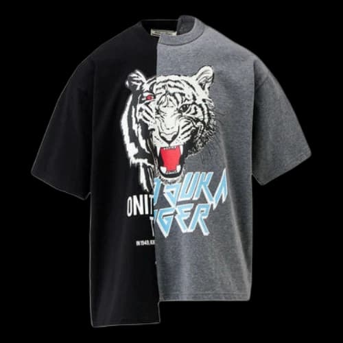 Onitsuka Tiger Graphic T-shirt 'Black Grey'