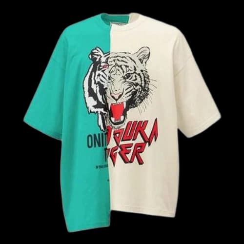 Onitsuka Tiger Graphic T-shirt 'Green Light Beige'