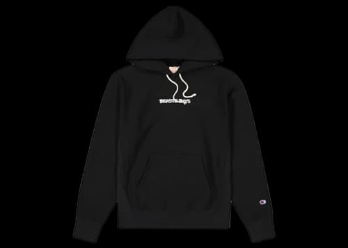 Champion x Beastie Boys x Eric Haze Check Your Head Reverse Weave Hoodie Black