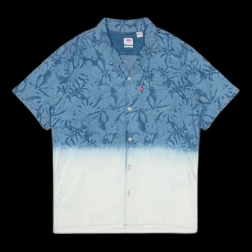LEVI'S Levis Gradient Denim Short Sleeve Shirt Blue