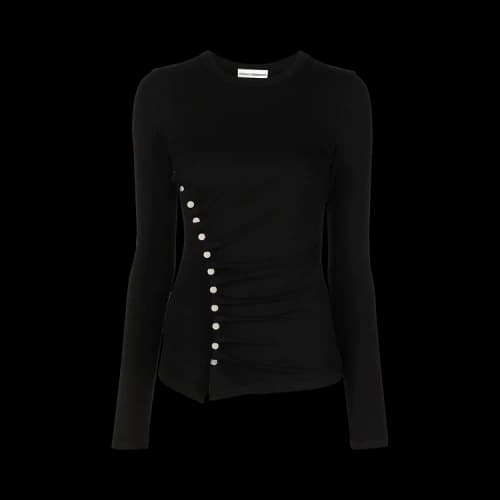 Rabanne Long-Sleeve Top 'Black'