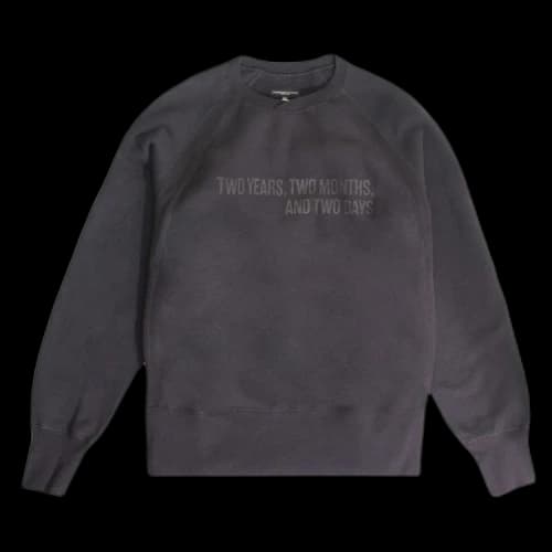 Engineered Garments Printed Raglan Crew 'Black'