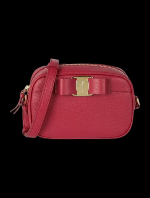 Ferragamo Vara Bow Camera Crossbody Pink