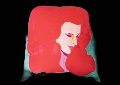 Medicom MLE Saiko Otake Mannequin Head Aqua Square Cushion Blue