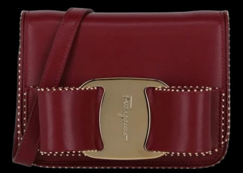 Ferragamo Mini Vara Bow Crossbody Carmine