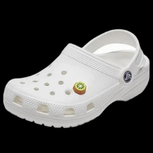 Crocs Classic Charm Kiwi Slice Clogs 'White'