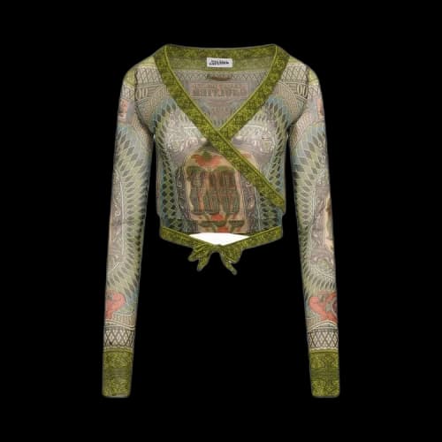 Jean Paul Gaultier Billet De Banque Printed Top 'Multicolor'