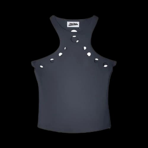 Jean Paul Gaultier Perforated Tank Top 'Dark Grey'