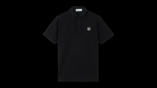 Stone Island 95% Organic Cotton/5% Elastane Pique 2200005 Polo Black
