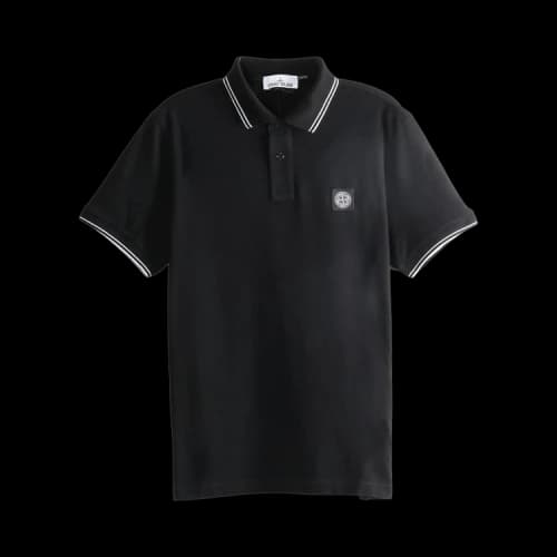 Stone Island Short-Sleeve Polo Shirt 'Black'