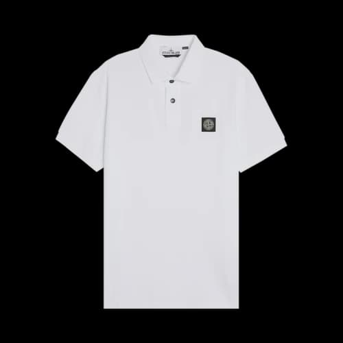 Stone Island Compass Patch Logo Polo 'White'