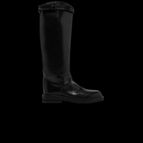 Ann Demeulemeester Leather Knee high Boots 3cm Men's Black