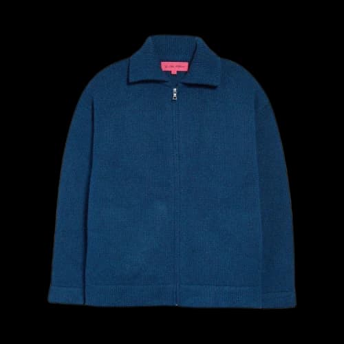 The Elder Statesman Plait Zip Jacket 'Peacock'