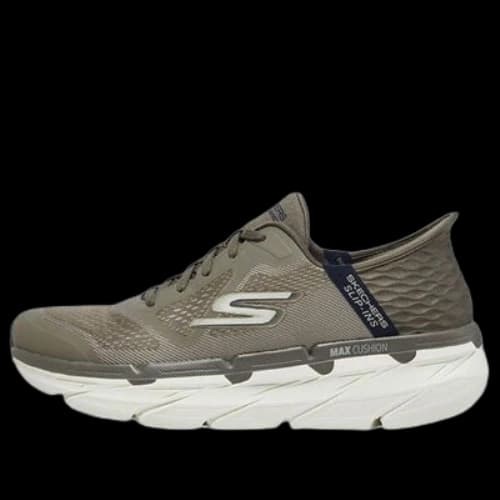 Skechers Max Cushioning Premier Shoes 'Tan Olive Green'