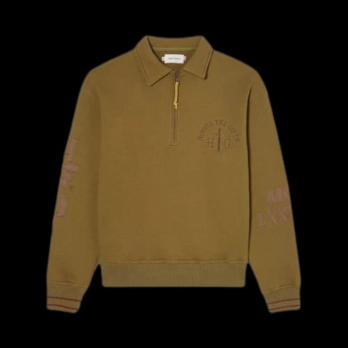 Honor The Gift Prep School Henley Sweater 'Olive'