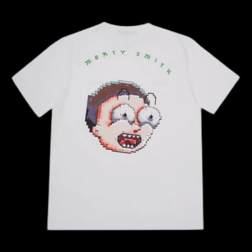 ASICS x Rick and Morty Crossover Cartoon Printing Retro Casual Round Neck Short Sleeve Couple Style White