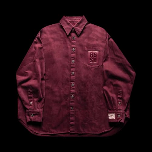 Raf Simons RS Big Fit Denim Shirt 'Burgundy'