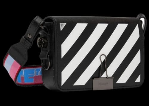 OFF-WHITE Binder Mini Flap Bag Black/White
