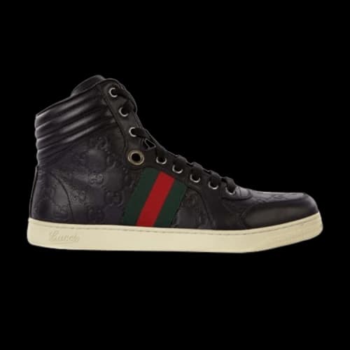 Gucci Guccissima Web Leather Hi Top 'Black'