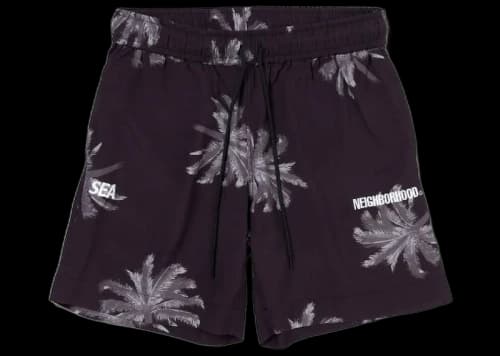 Neighborhood x Wind and Sea Hawaiian Shorts Black
