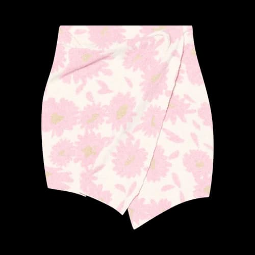 Jacquemus La Jupe Bagnu 'Jacquard Pink Flowers'