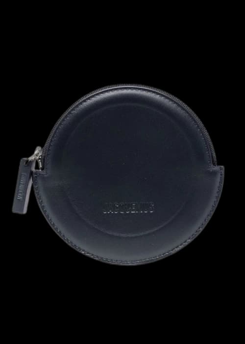 Jacquemus Le Rond Zip Up Purse Navy Blue