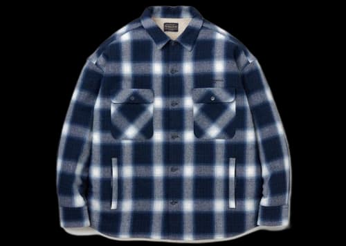 Neighborhood x Pendleton Check Boa Jacket Blue