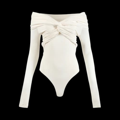 Khaite Cibo Bodysuit 'Cream'