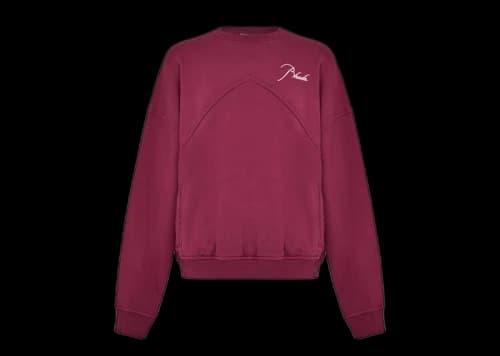 Rhude Logo Signature Paneled Sweatshirt Bordeaux