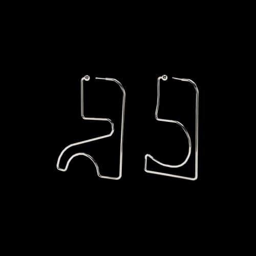 Courrèges Logo Earrings 'Silver'