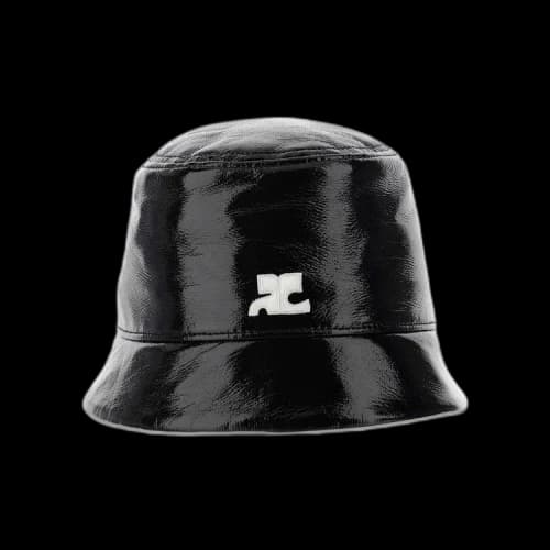 Courrèges Vinyl Bucket Hat 'Black'