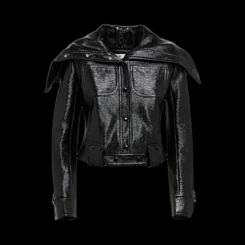 Courrèges Vinyl High Collar Jacket 'Black'