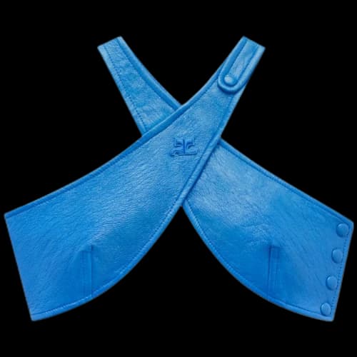 Courrèges Vinyl Criss Cross Bra 'Blue'