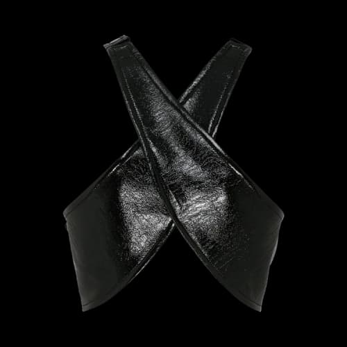 Courrèges Vinyl Criss Cross Bra 'Black'