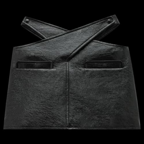 Courrèges Vinyl Criss Cross Skirt 'Noir'