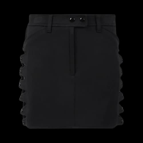 Courrèges Stretch Crepe V Cut Out Skirt 'Black'