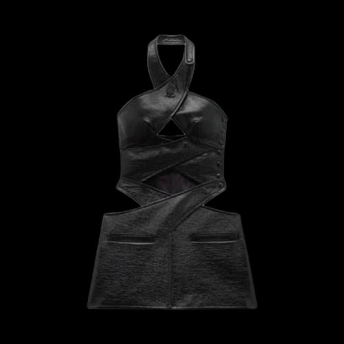 Courrèges Vinyl Multi Criss Cross Dress 'Black'