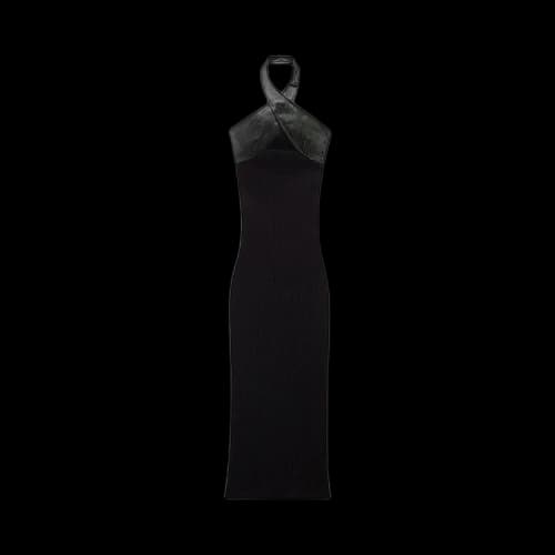 Courrèges Vinyl Knit Criss Cross Dress 'Black'