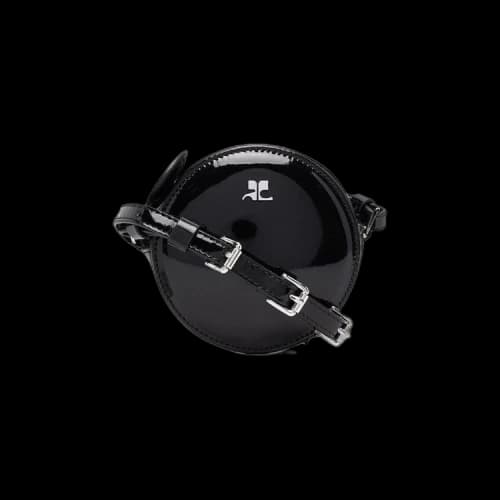 Courrèges Patent Mirror Circle Bag 'Black'