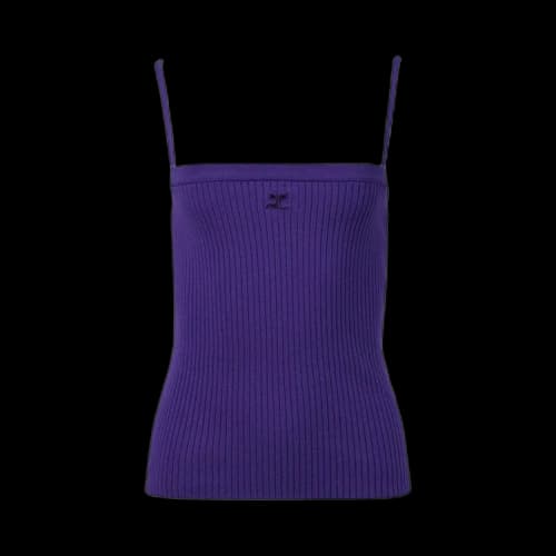 Courrèges Rib Knit Tank Top 'Ultra Violet'