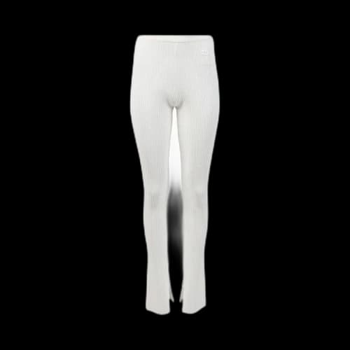 Courrèges Rib Knit Trouser 'White'