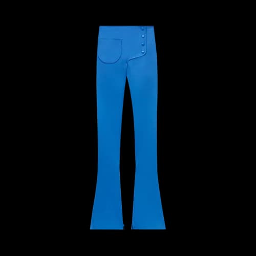 Courrèges Rib Knit Trouser 'Blue'