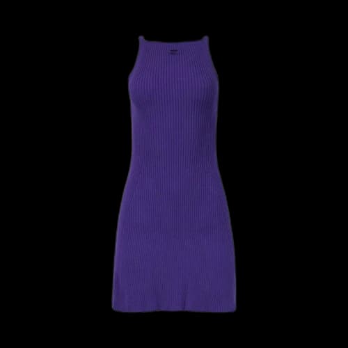 Courrèges Rib Knit Pointy Dress 'Ultra Violet'
