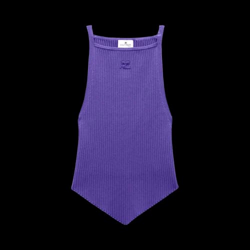 Courrèges Rib Knit Pointy Top 'Ultra Violet'