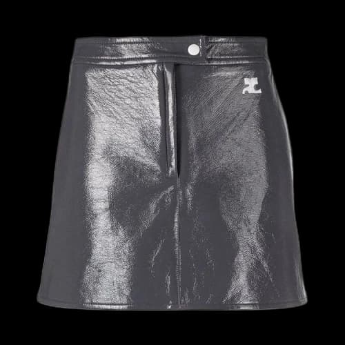 Courrèges Vinyl Reedition Skirt 'Steel Grey'