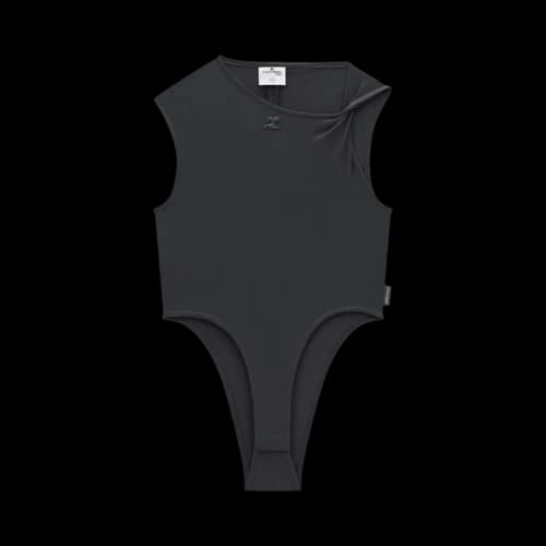 Courrèges Backless Twill Dress 'Black'