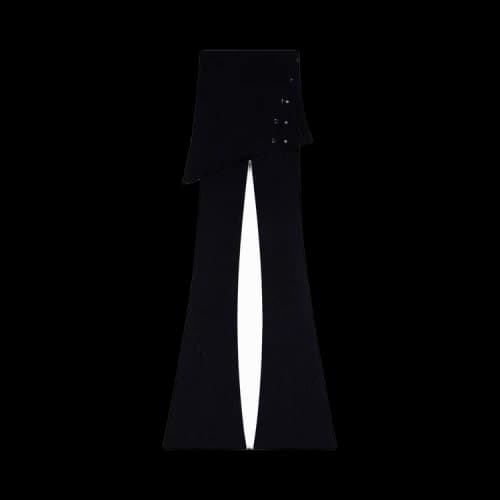 Courrèges Over-Skirt Rib Knit Pants 'Black'