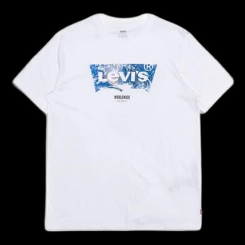 LEVI'S Levis SS20 Pure Cotton LOGO Printing Short Sleeve White